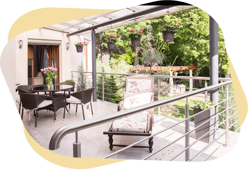 Cozy Verandah With Garden — Professional Builders in Brisbane, QLD